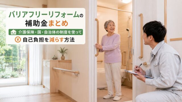 バリアフリーリフォームの補助金まとめ｜介護保険・国・自治体の制度を使って自己負担を減らす方法