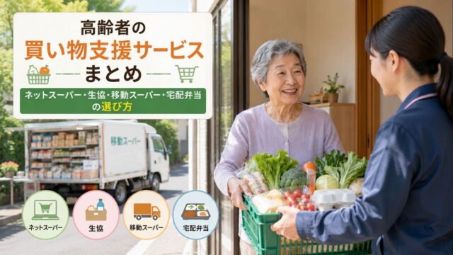 高齢者の買い物支援サービスまとめ｜ネットスーパー・生協・移動スーパー・宅配弁当の選び方