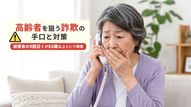 高齢者を狙う詐欺の手口と対策、被害者の9割近くが65歳以上という現実
