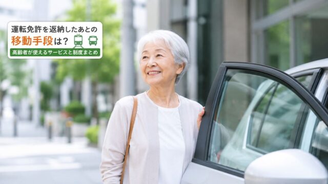 運転免許を返納したあとの移動手段は？高齢者が使えるサービスと制度まとめ