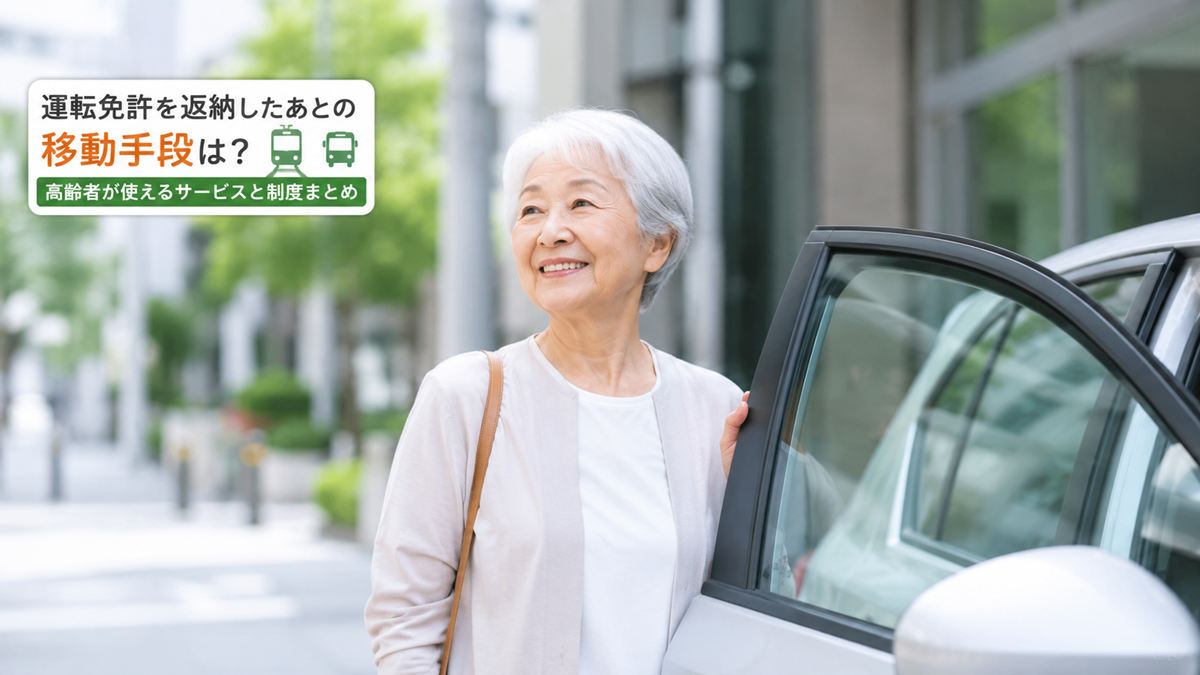 運転免許を返納したあとの移動手段は？高齢者が使えるサービスと制度まとめ